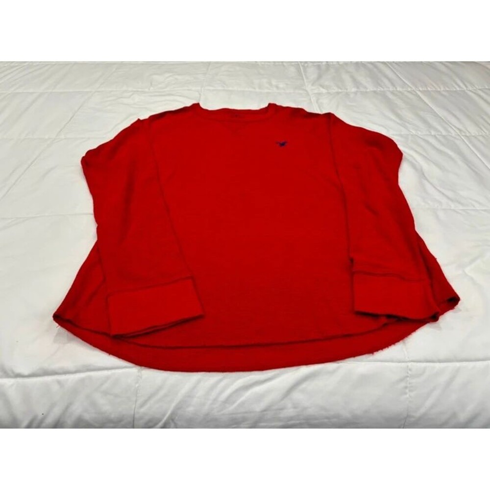 Men’s Large Bright Red Long Sleeve Thermal Shirt